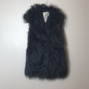 NWT Pete & Greta for Johnny Was Faux Fur Tunic Vest